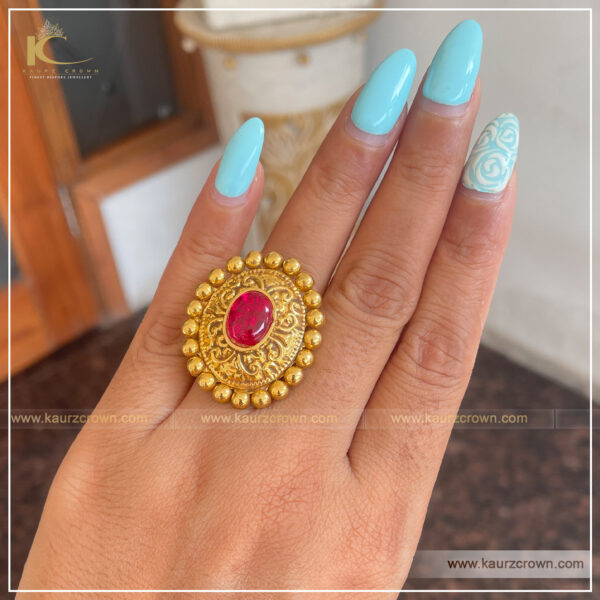 Kaashi Finger Rings , kaurz crown , punjabi jewellery , Gold Plated , finger Ring