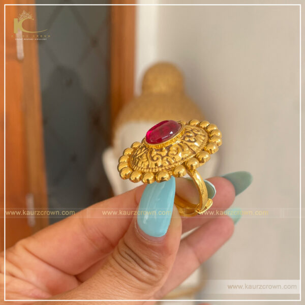 Kaashi Finger Rings , kaurz crown , punjabi jewellery , Gold Plated , finger Ring