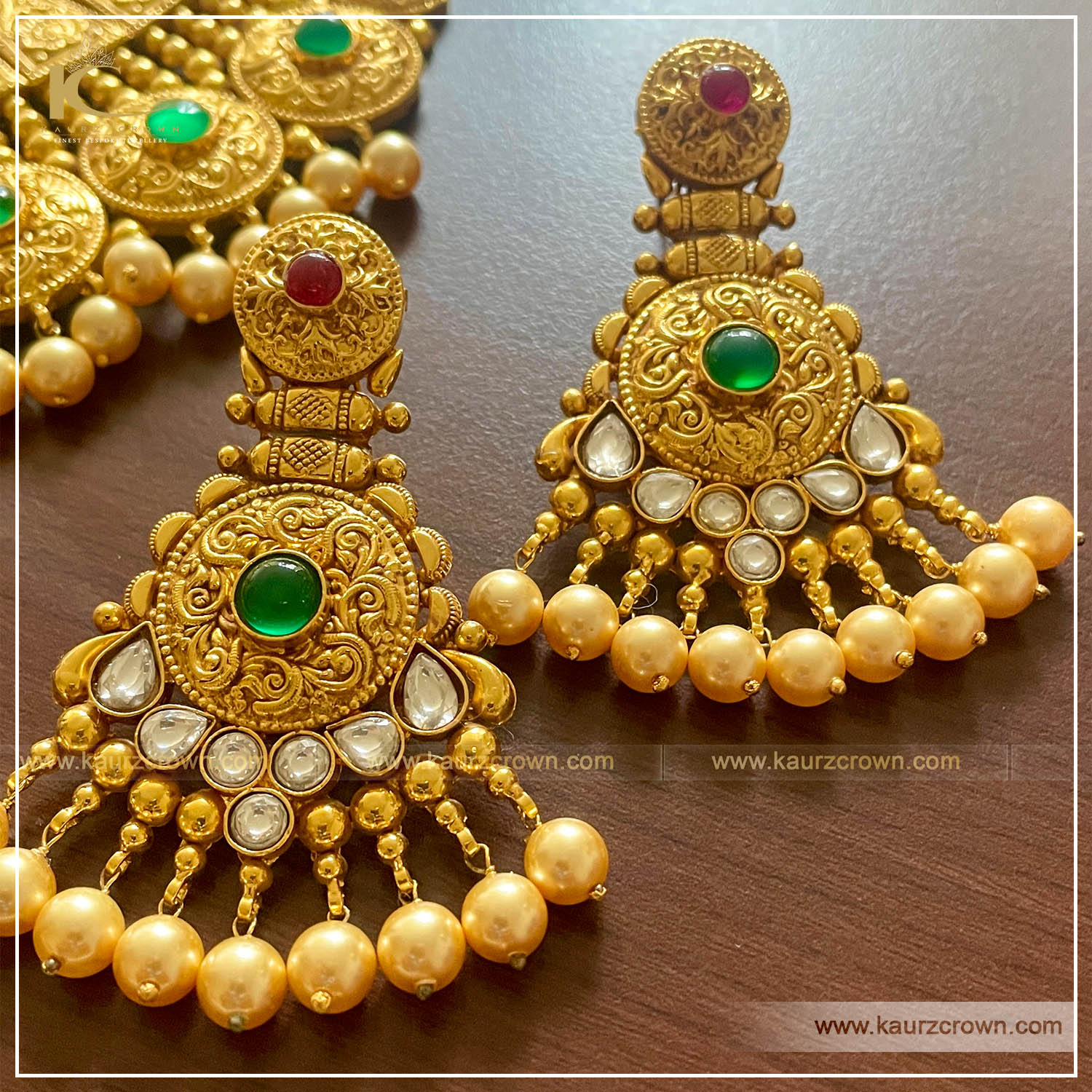 Punjabi Earrings/Jhumka/Round Shape Golden Earring Set For Girls And Women