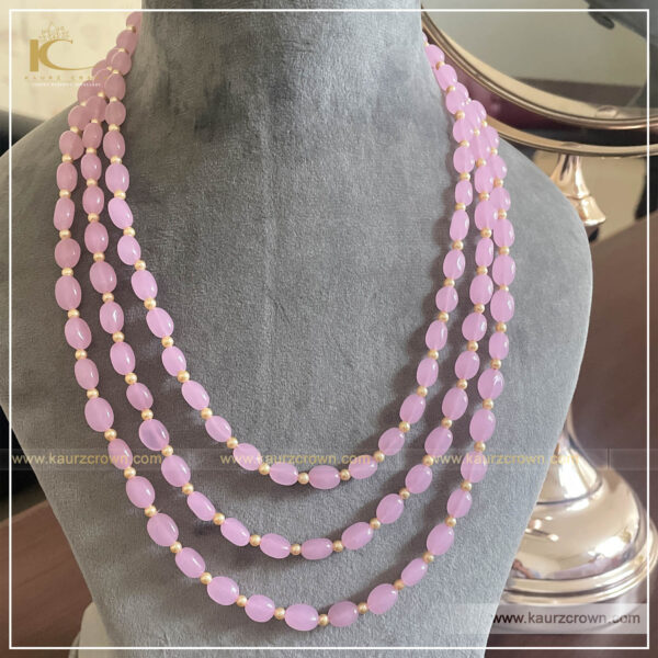 Big Bauble Beads | Purple & White Jumbo Wood Bead Necklace | WirrWarr Wraps