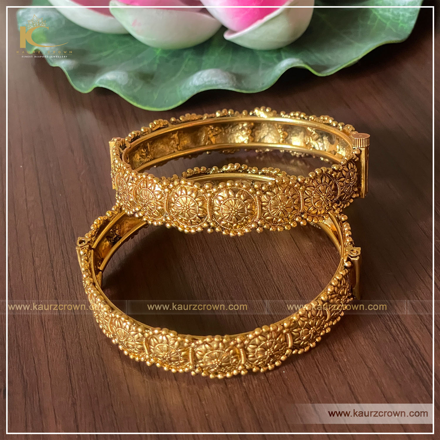 Zara Traditional Gold Plated Bangles , kaurz crown , punjabi jewellery , gold plated , bangles , zara , online store