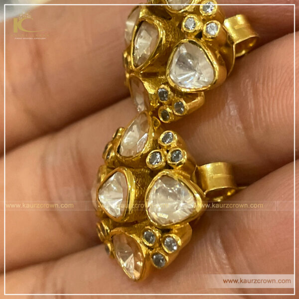 Arusha Gold Plated Stud Earrings , kaurz crown , punjabi jewellery , online store , gold earrings
