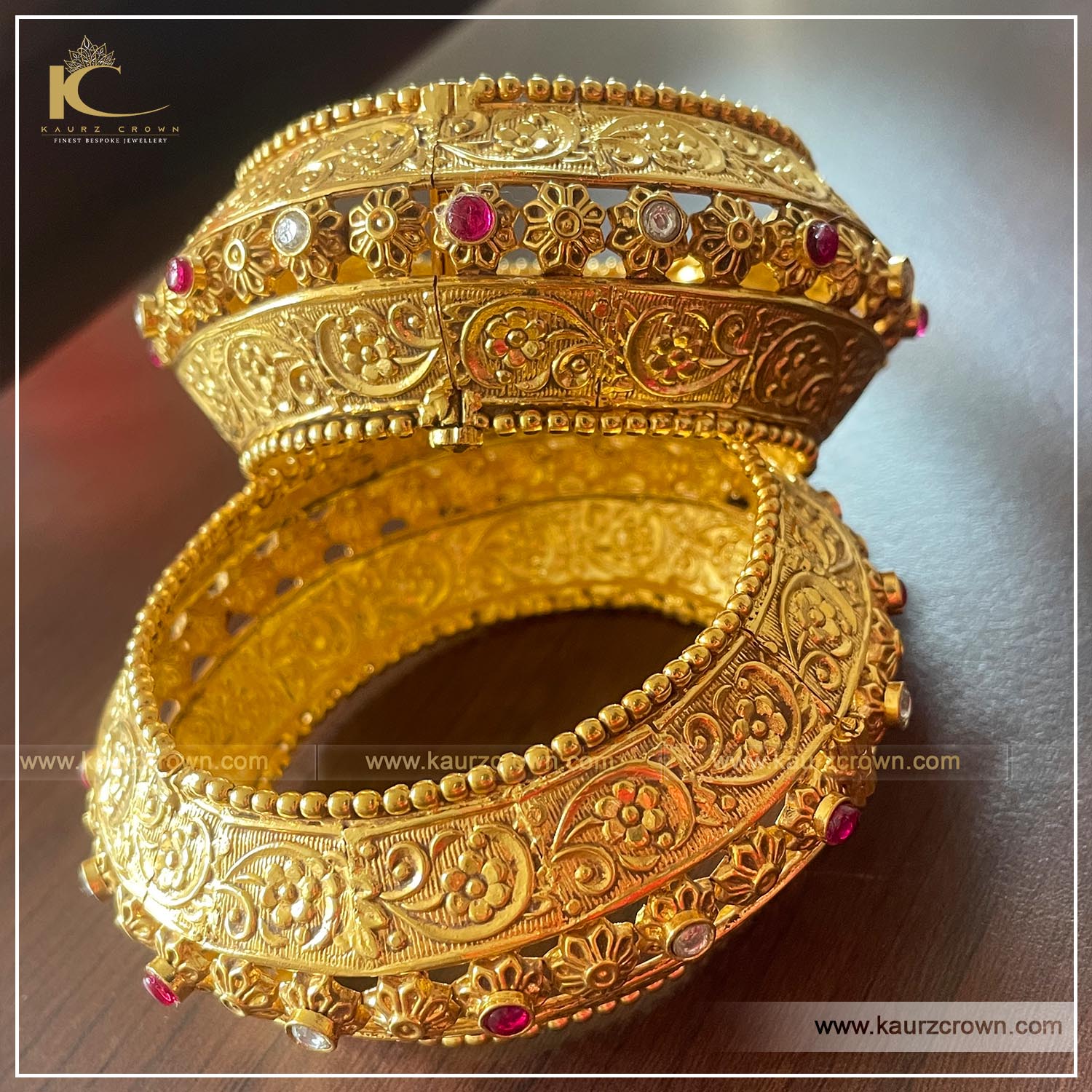 Balori Traditional Antique Gold Plated Bangles , kaurz crown , punjabi jewellery , gold plated , kaurz crown , online jewellery store