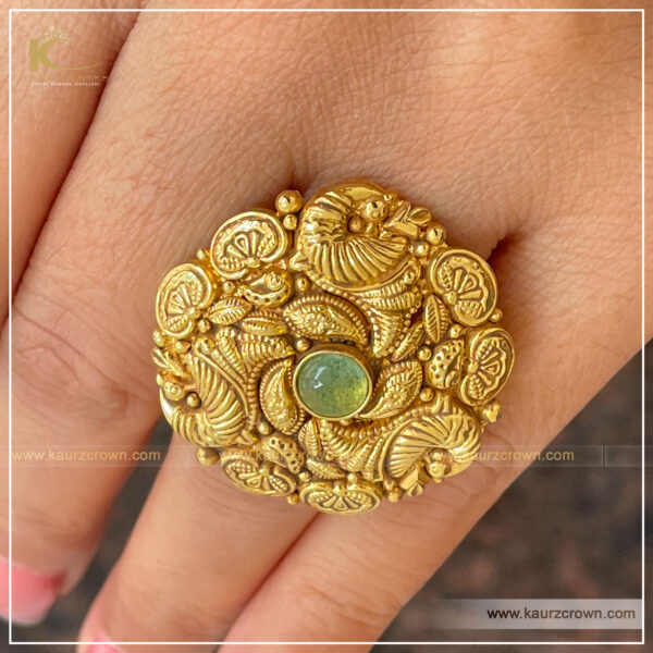 22k Yellow Gold Ring Ladies , All Size, Indian Yellow Gold Handmade Vintage Traditional  Design Fine Jewelry, Gold Meena Wedding Enamel Ring - Etsy