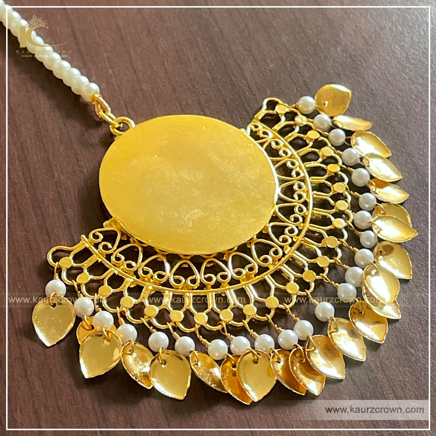 Preeto Traditional Gold Plated Tikka , kaurz crown , punjabi jewellery ,. online jewellery store , Tikka