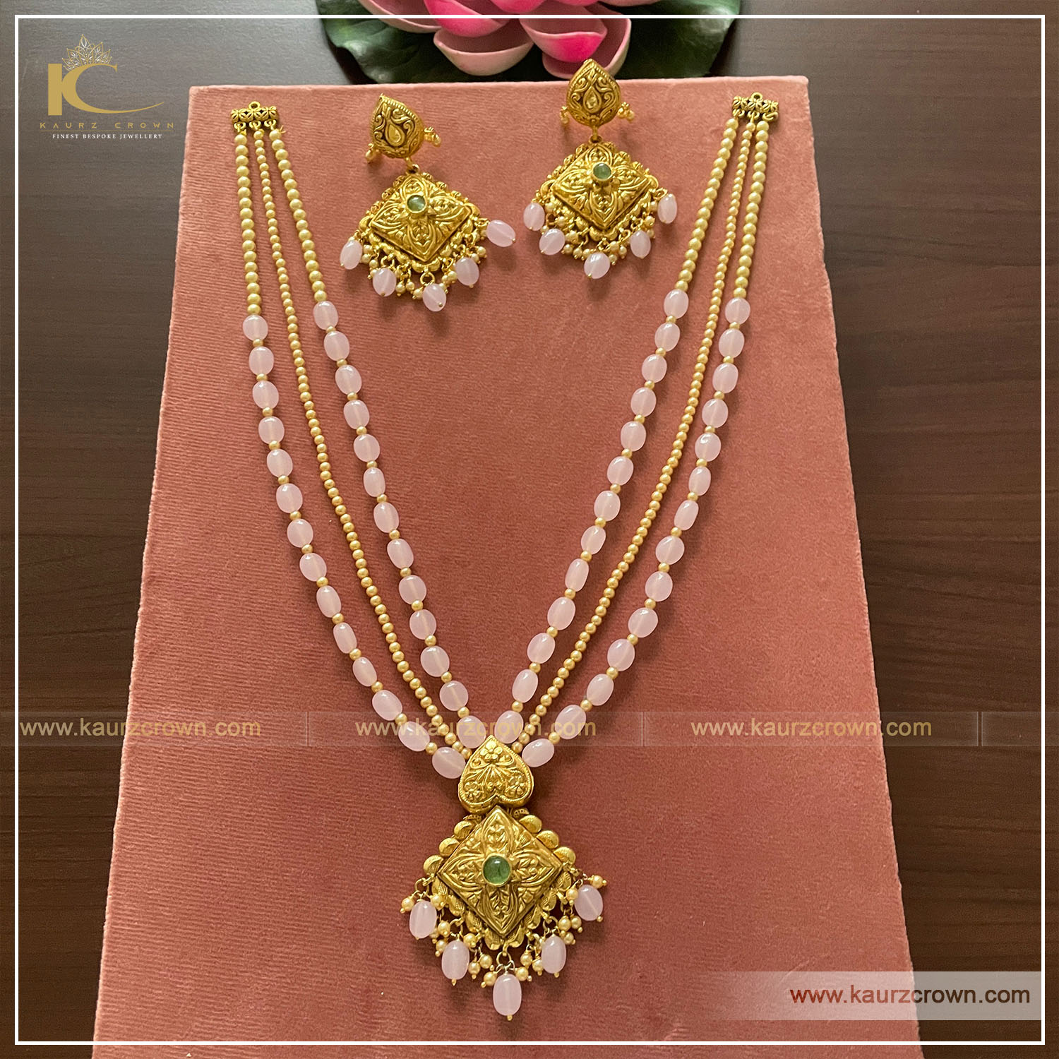 Shahinur Traditional Antique Gold Plated Long Necklace Set , kaurz crown , punjabi jewellery , online jewellery store , shahinur , traditional , gold plated