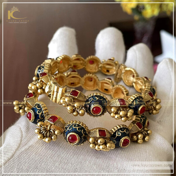 Areej Traditional Gold Plated Bangles , kaurz crown , punjabi jewellery , online jewellery store , gold plated