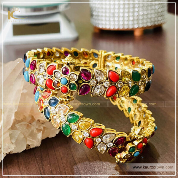 Buy Gold Plated Kundan Bracelet by Auraa Trends Online at Aza Fashions.