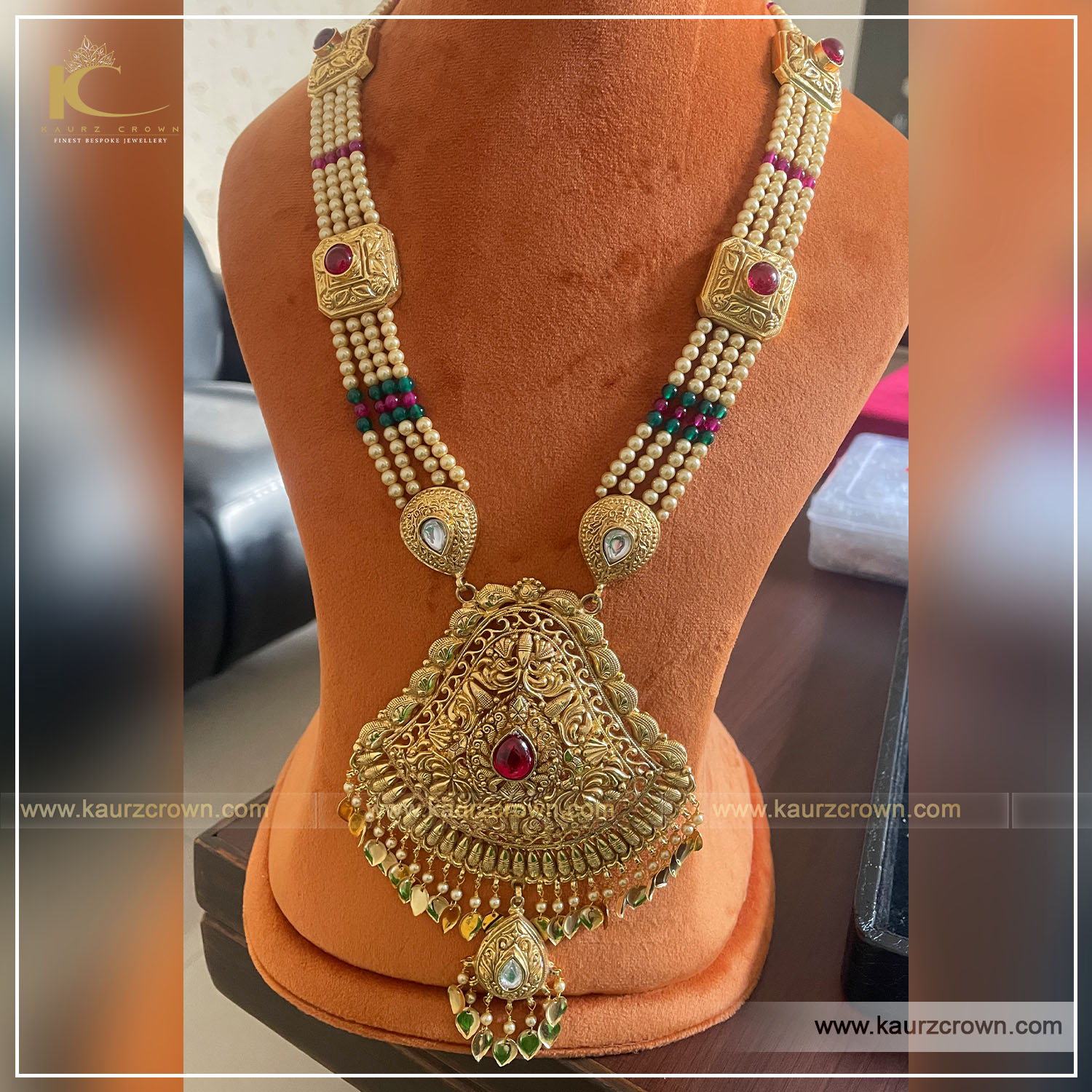 Johi Traditional Antique Gold Plated Rani Haar , kaurz crown , punjabi jewellery , online jewellery store , jewellery store , rani haar , gold plated