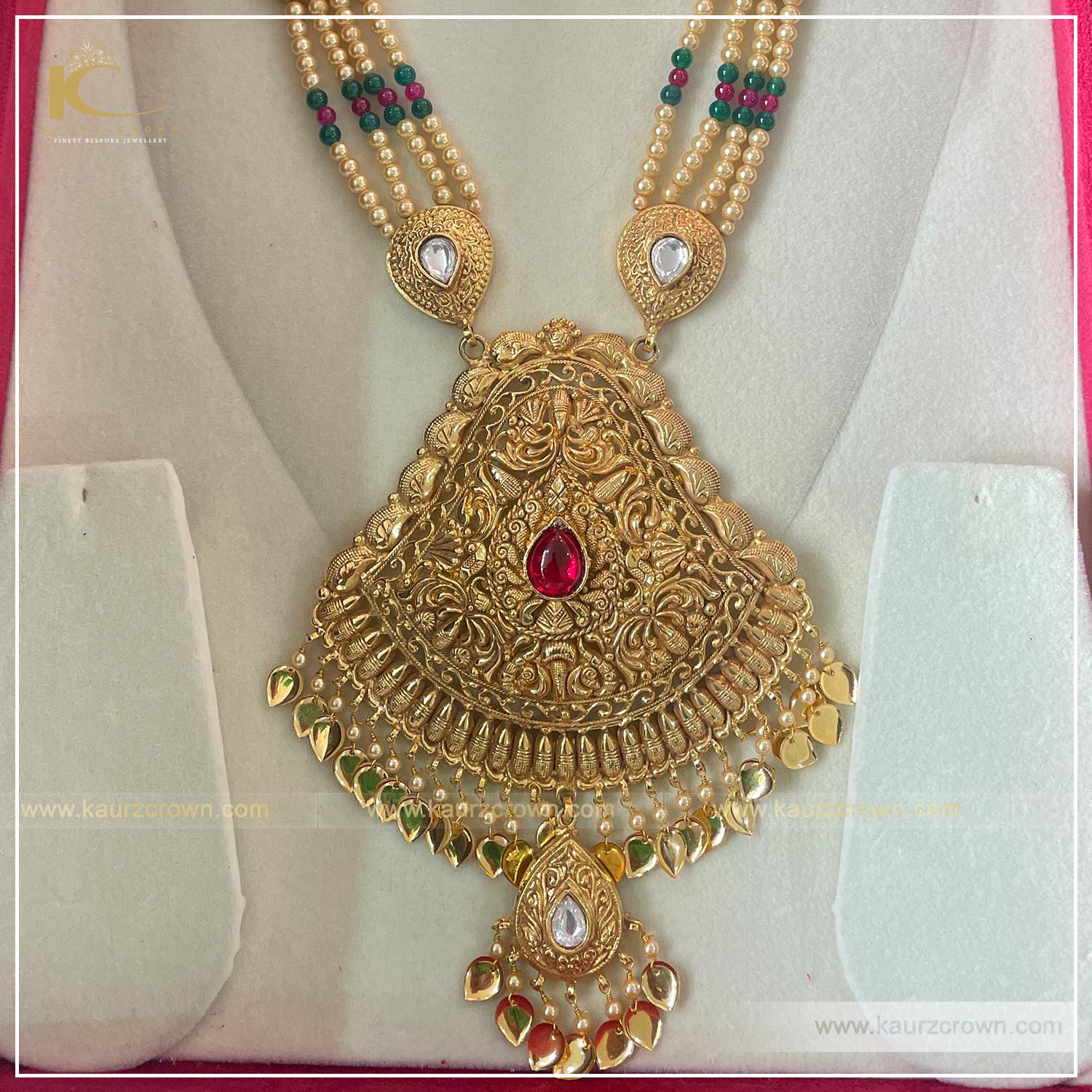Johi Traditional Antique Gold Plated Rani Haar , kaurz crown , punjabi jewellery , online jewellery store , jewellery store , rani haar , gold plated