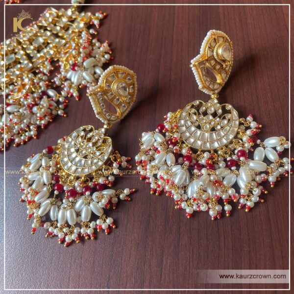 Indian Gold Plated Bollywood Style Kundan Chandbali Earrings Tikka Jewelry  Set | eBay