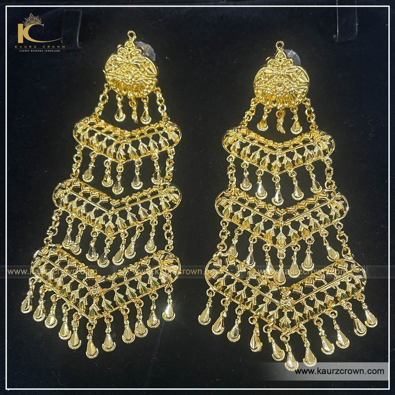 Buy Long Gold Jadau Double Jhumki Jhumka Earrings/Large Indian Ethnic  Earrings Jewelry/Punjabi Pakistani Mughal Muslim Begum Earrings  Jewelry/Boho Earrings Online at desertcartINDIA