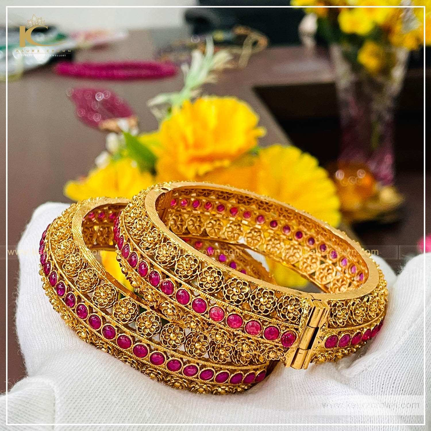 Nazakat Traditional Antique Gold Plated Bangles Website 1