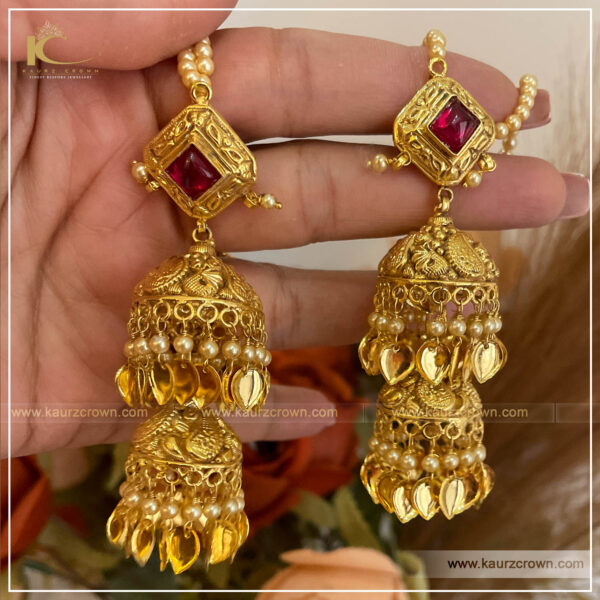 MEENAZ Traditional South indian Earrings Combo Stud Screwback Screw Back 1  one gram gold wedding bridal