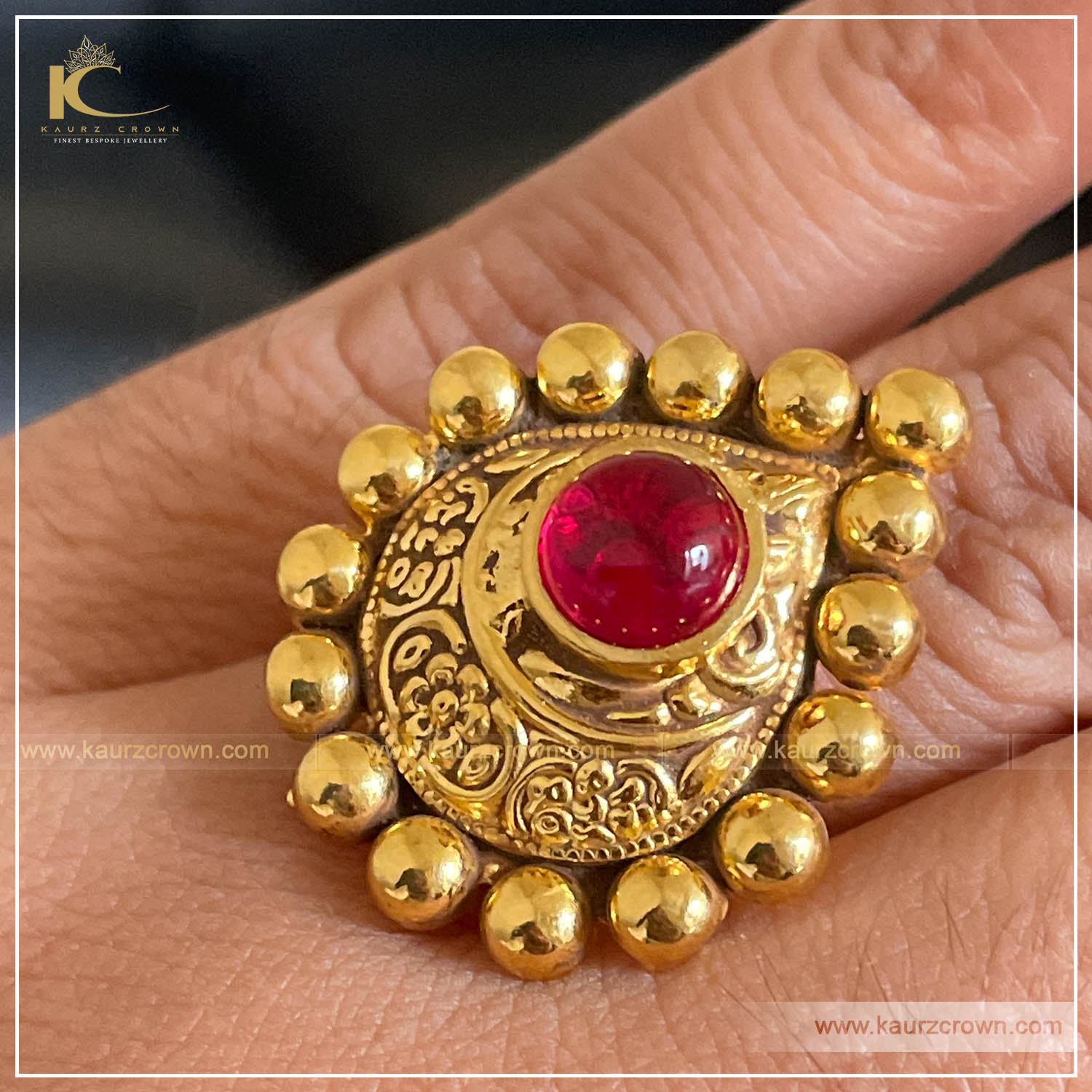 Sharleez Finger Rings , Kaurz crown , Punjabi jewellery , online jewellery store , finger ring