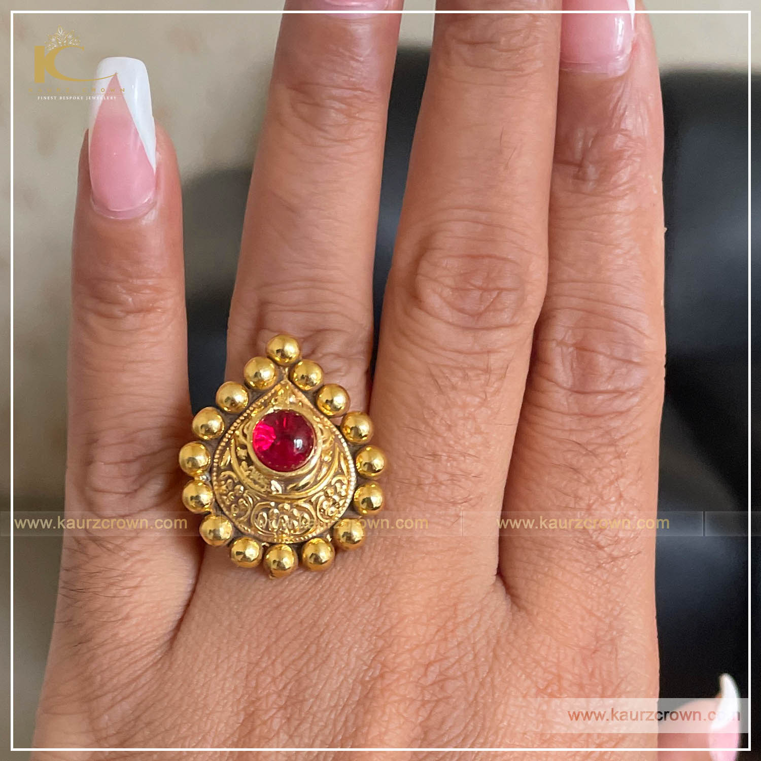 Sharleez Finger Rings , Kaurz crown , Punjabi jewellery , online jewellery store , finger ring