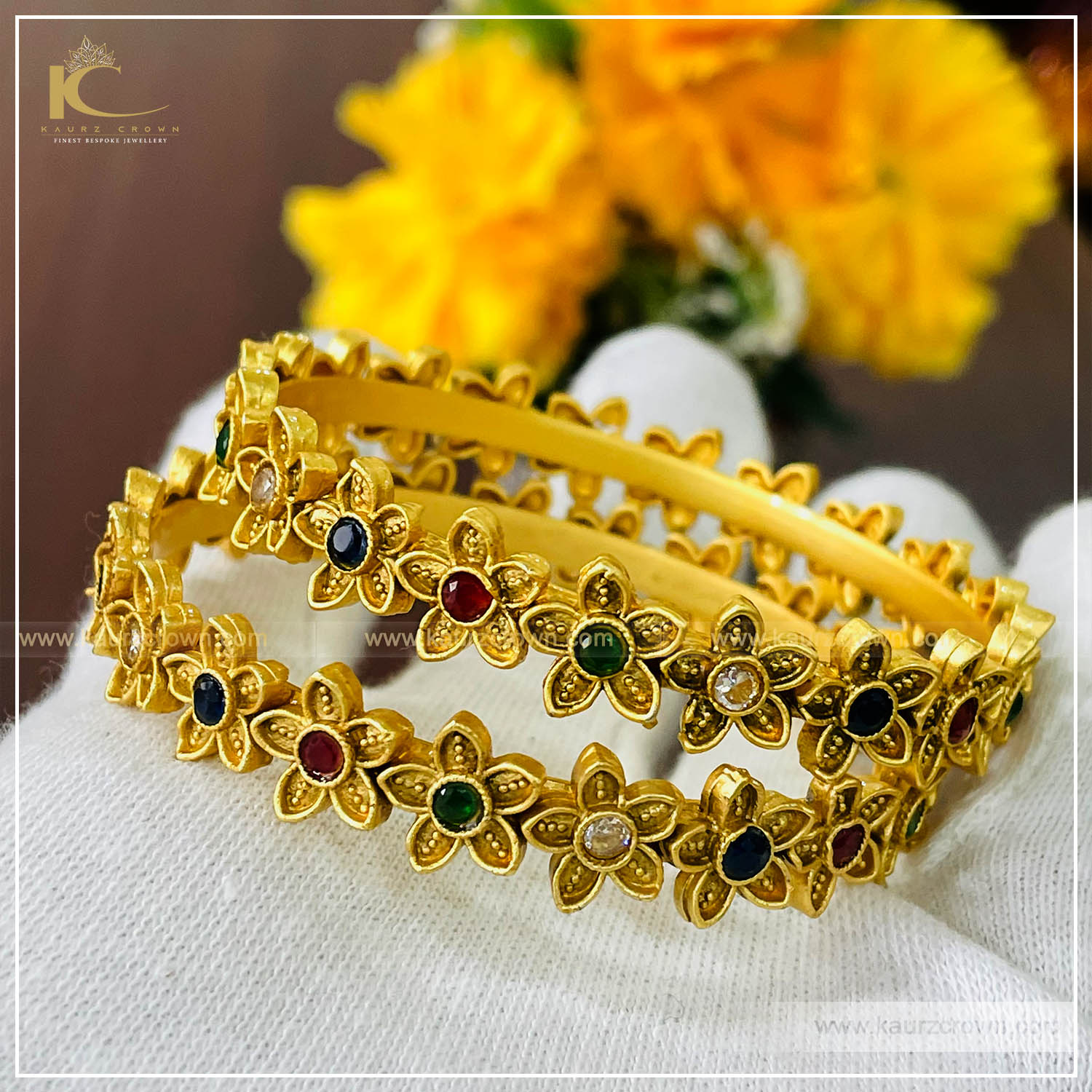 Tarifa Traditional Antique Gold Plated Bangles , kaurz crown , online jewellery store , jewellery shop , Tarifa bangles