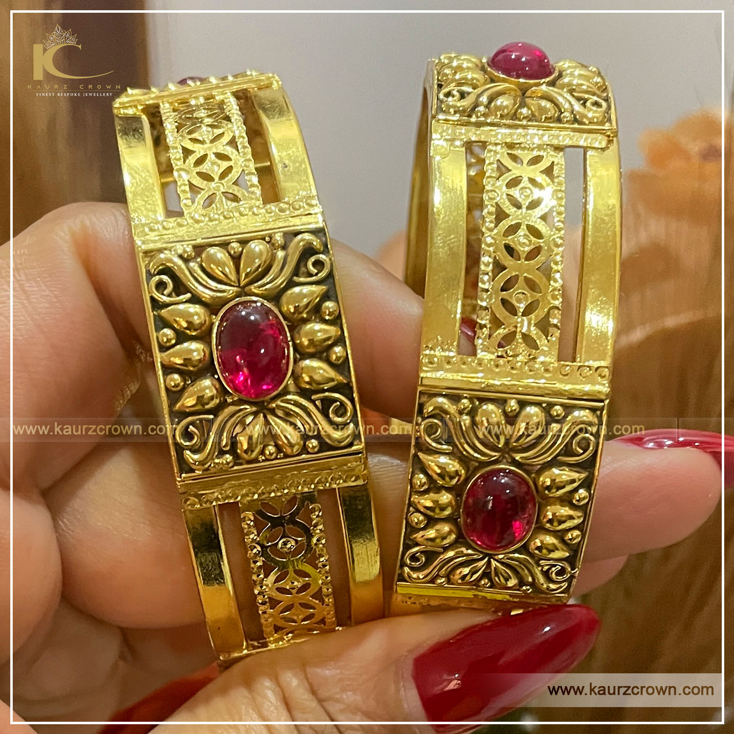 Tehreem Traditional Gold Plated Bangles , kaurz crown , punjabi jewellery , online jewellery store , gold plated