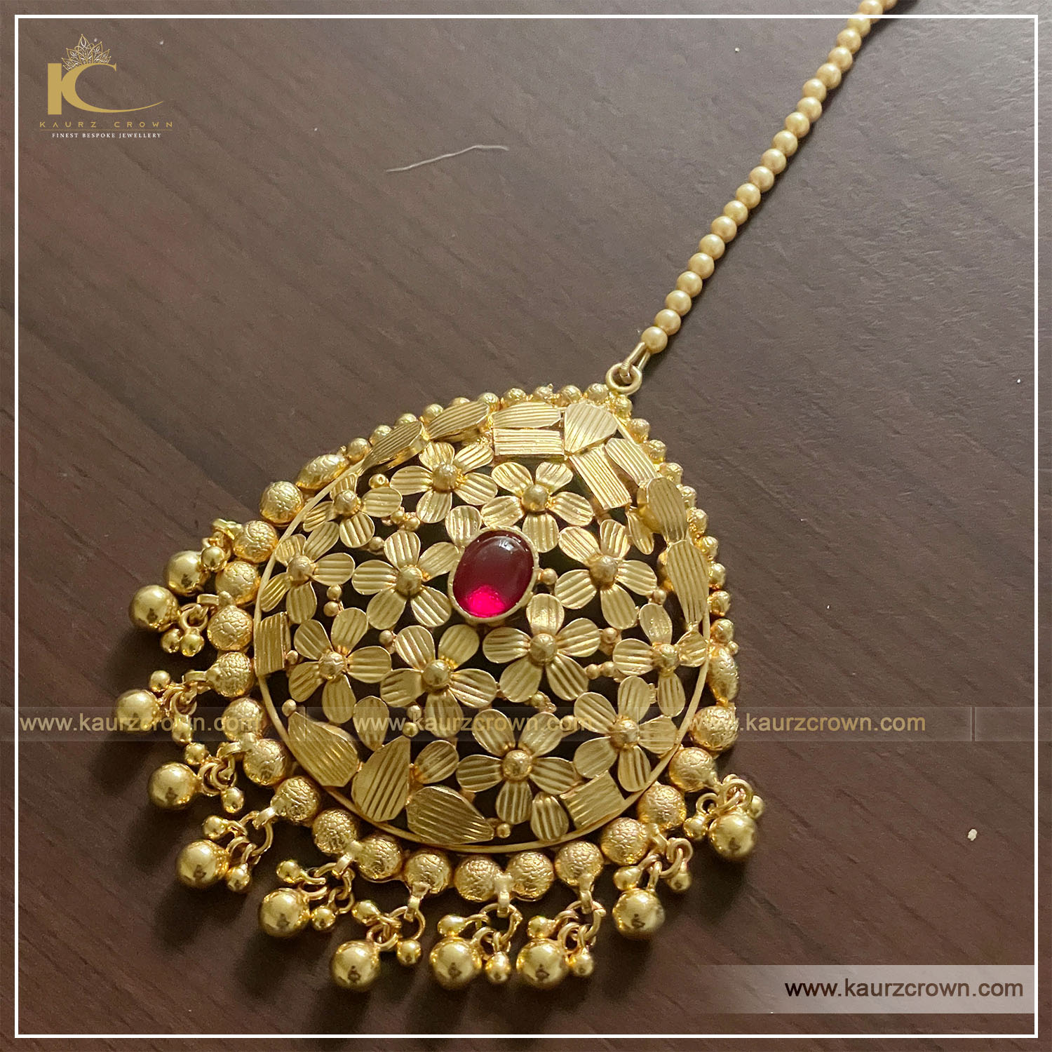 Zeenat Traditional Gold Plated Tikka , kaurz crown , punjabi jewellery , Tikka , zeenat , gold plated