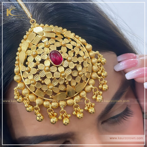 Zeenat Traditional Gold Plated Tikka , kaurz crown , punjabi jewellery , Tikka , zeenat , gold plated