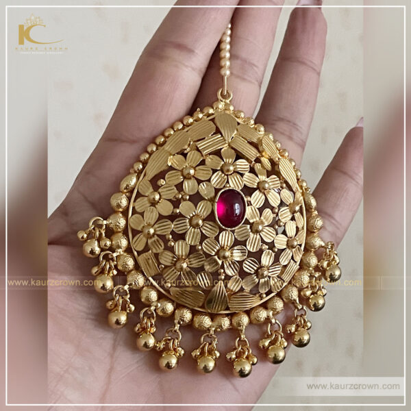 Zeenat Traditional Gold Plated Tikka , kaurz crown , punjabi jewellery , Tikka , zeenat , gold plated