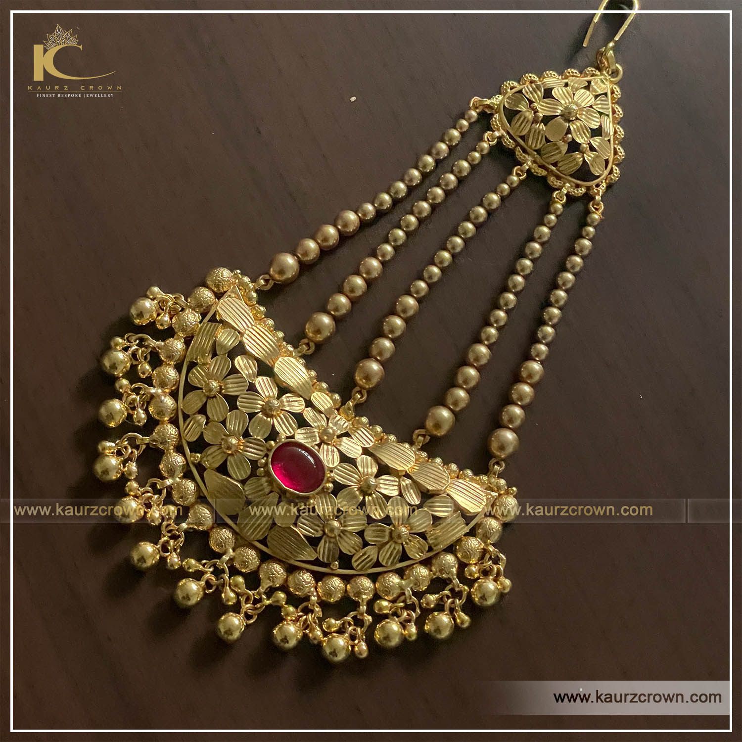 Zeenat Traditional Gold Plated Passa , kaurz crown , punjabi jewellery , Tikka , zeenat , gold plated