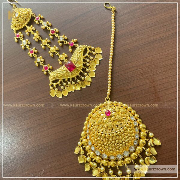 Kaashni Traditional Antique Polish Tikka , kaurz crown jewellery store , online jewellery store , traditional Tikka , kaashni Tikka