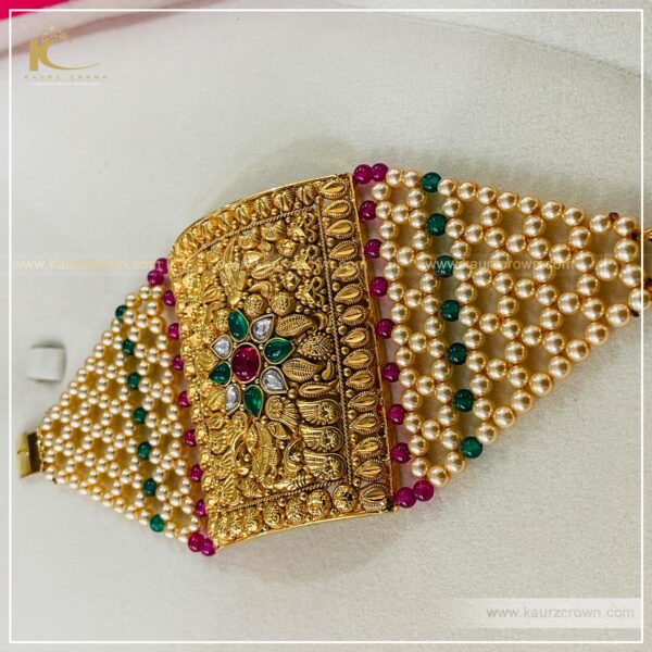 Rukhsana Traditional Antique Gold Plated Baahi (Bracelet) , kaurz crown , punjabi jewellery , traditonal jewellery , rukhsana baahi , online jewellery store , online store
