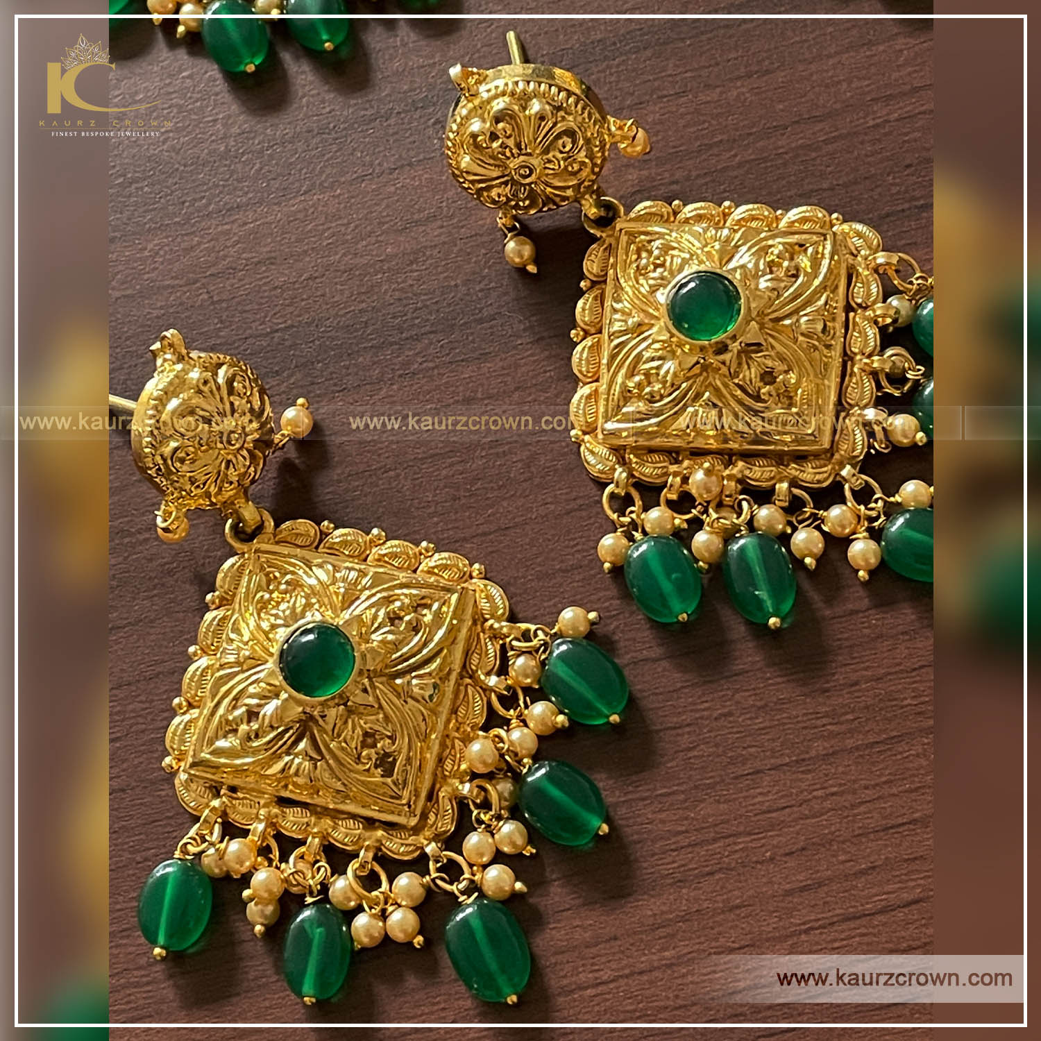 Shanaya Traditional Antique Gold Plated Necklace Set , kaurz crown , punjabi jewellery , online jewellery store , necklace set , gold plated