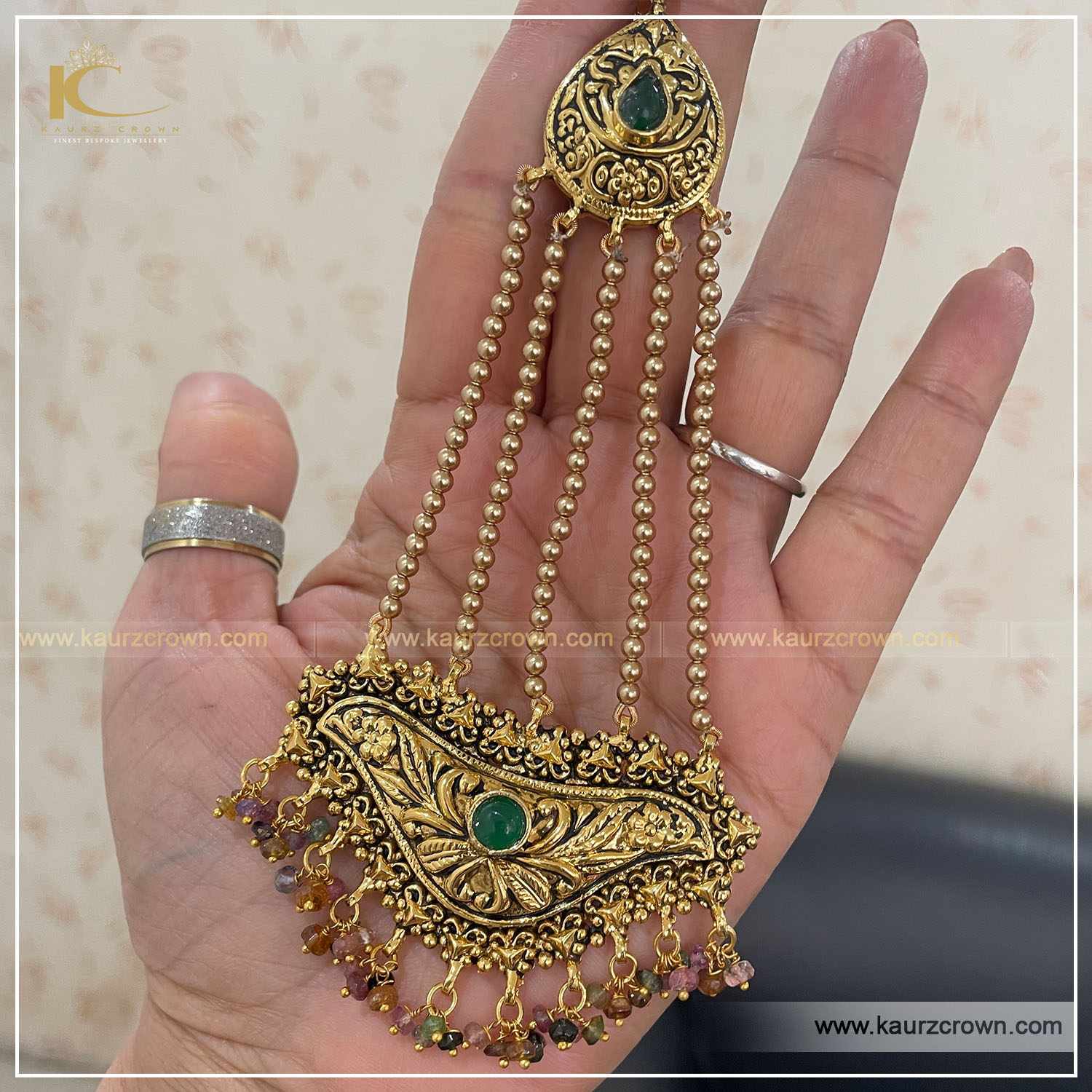 Ragini Traditional Antique Polished Passa (Jhumar), kaurz crown jewellery , traditional jewellery , ragini passa , online jewellery store , jewellery shop