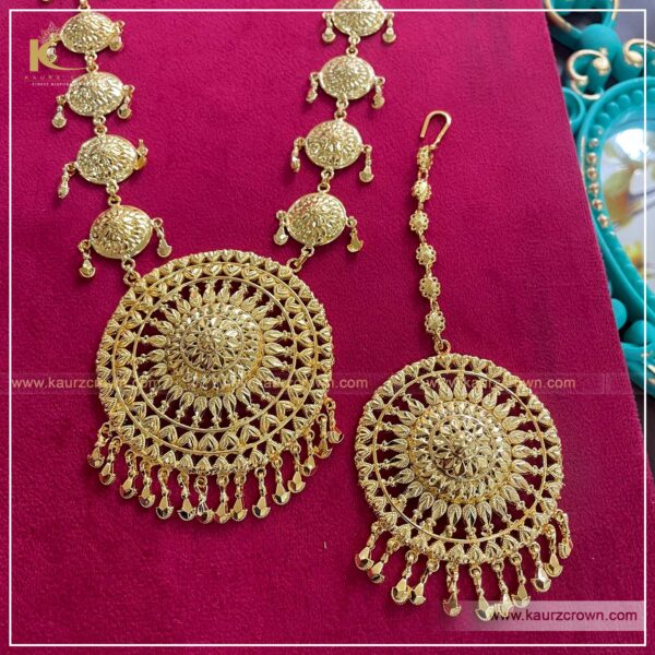 Tehzee Traditional Antique Gold Plated Rani Haar , Tehzee rani haar , gold plated rani haar , traditional choker set , tehzee bangles ,