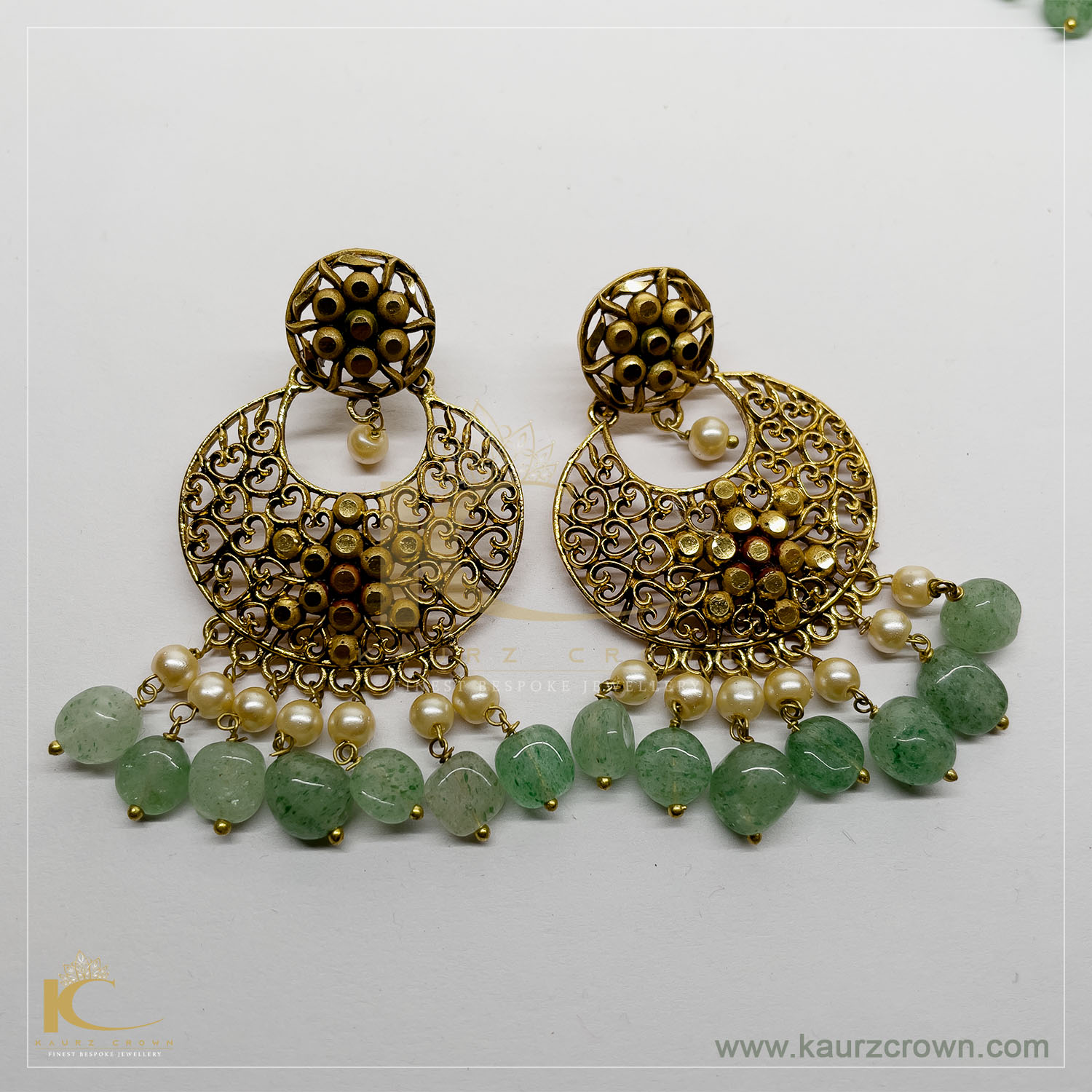 Sonpari Necklace Set , kaurz crown jewellery , online jewellery store , sonpari earrings , online store , gold plated jewellery