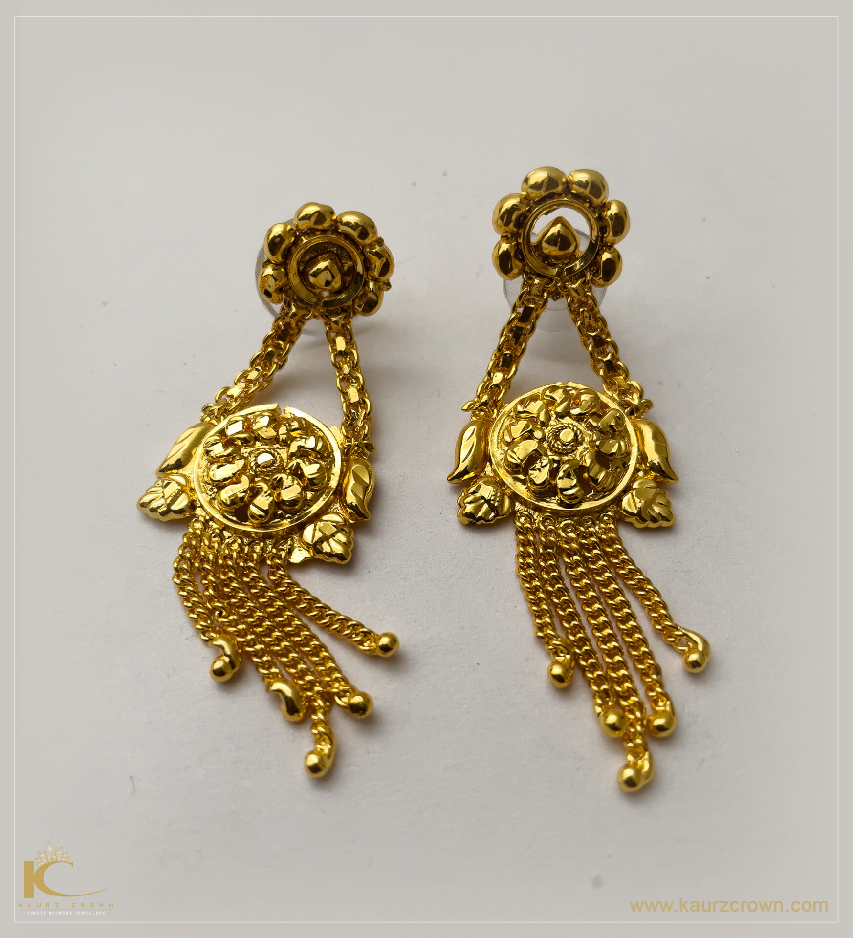 Swarn Traditional Gold Plated Earrings , kaurz crown jewellery , online jewellery store , swarn earrings , online shop