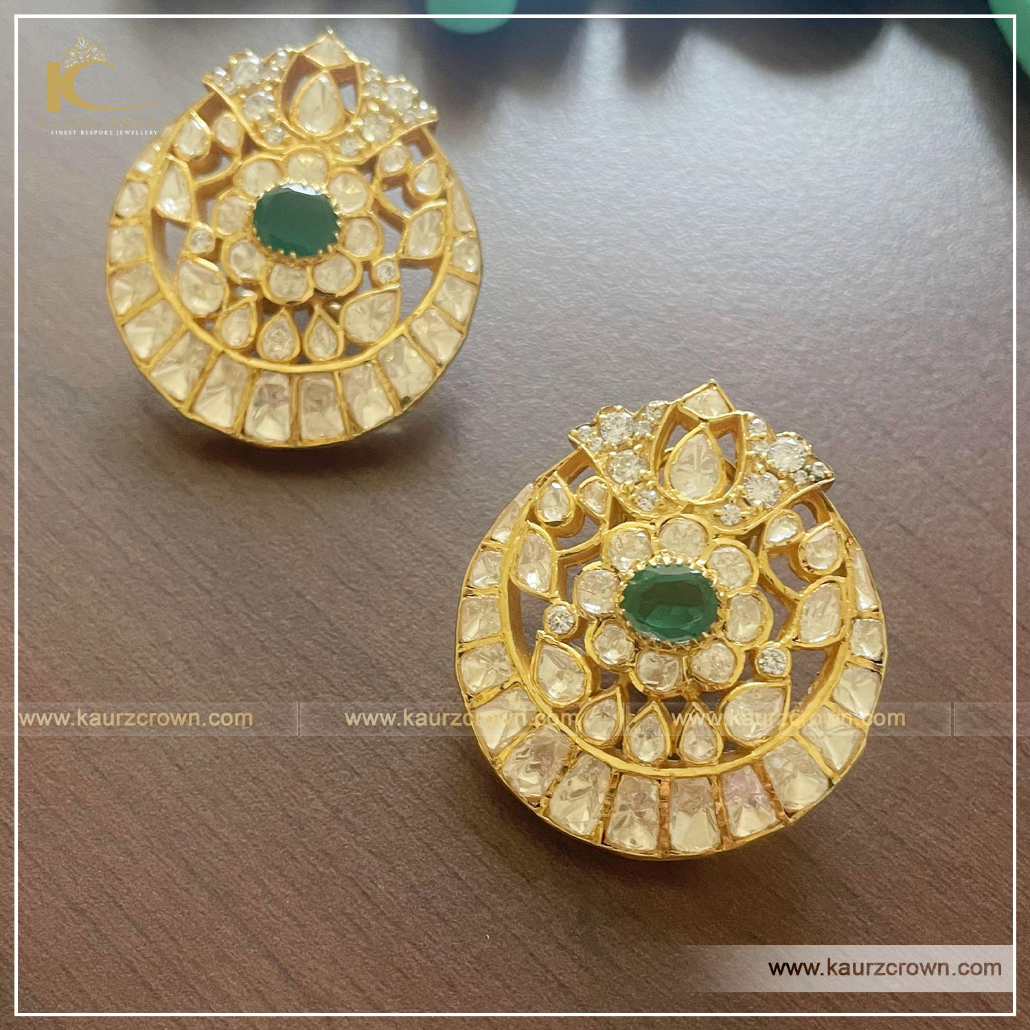 Aahana Earrings , kaurz crown jewellery , online jewellery store , gold plated